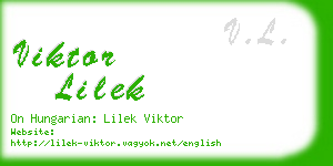 viktor lilek business card